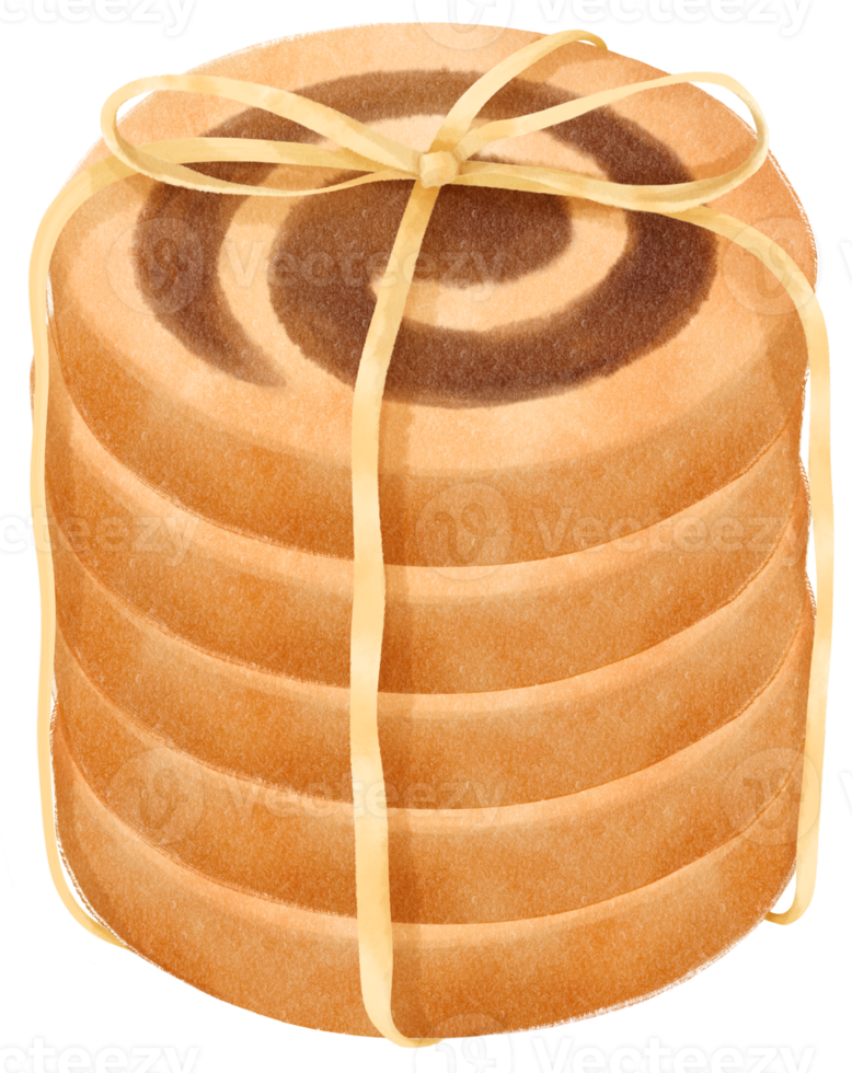 illustration de biscuits aquarelle png