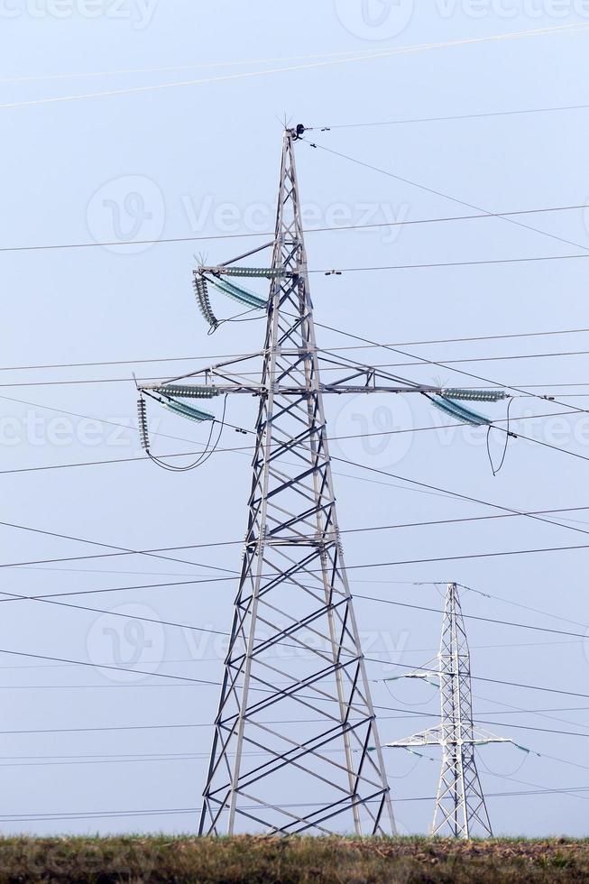 High-voltage power poles photo