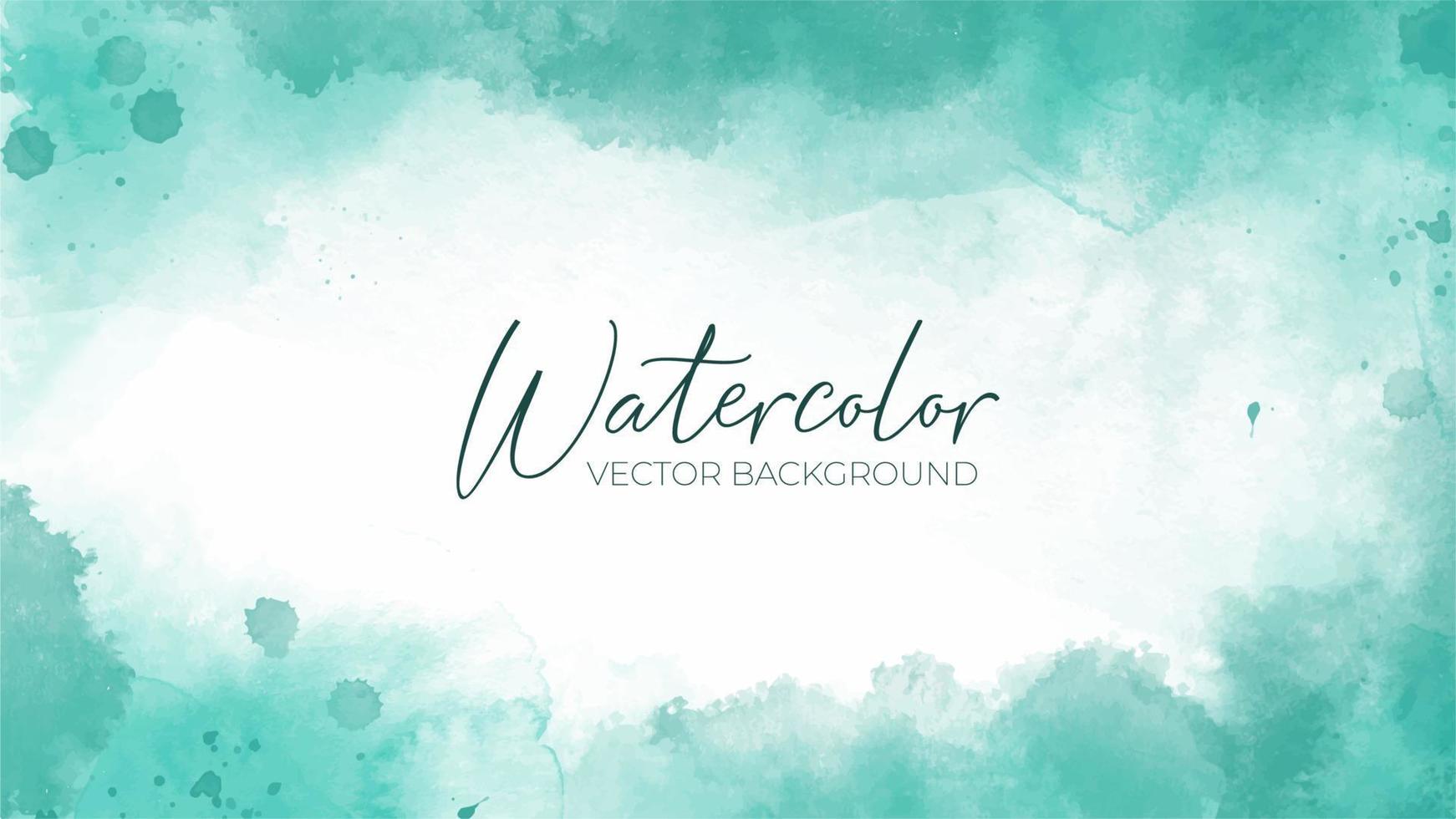 Abstract background with a teal coloured detailed watercolour texture design vector