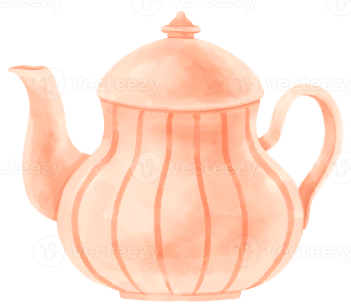 Teapot watercolor illustration png