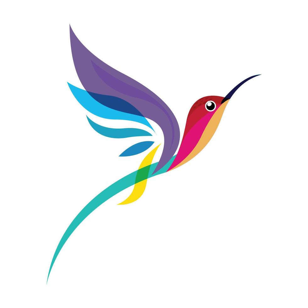 colibrí estilizar ilustración vectorial premium vector