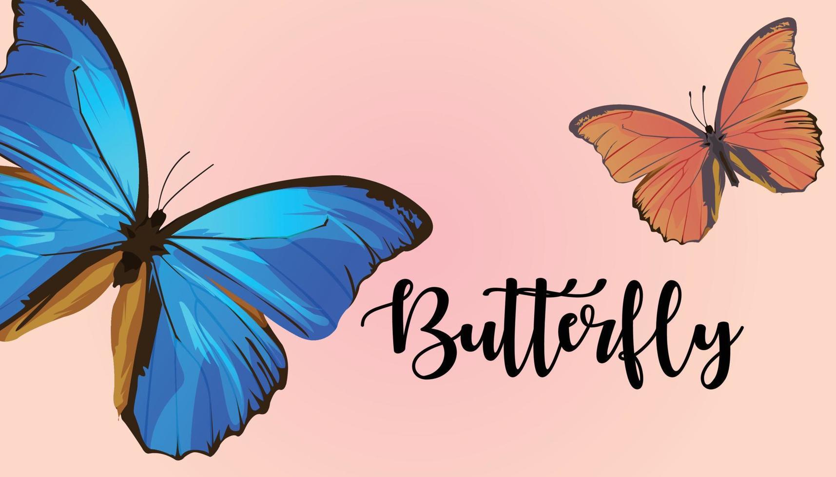 conjunto de mariposas ilustración vectorial premium vector