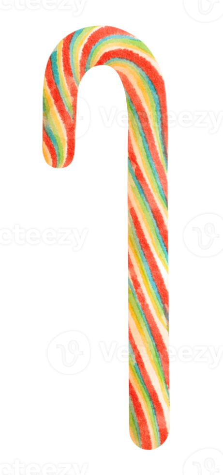 Stick candy illustration watercolor style png