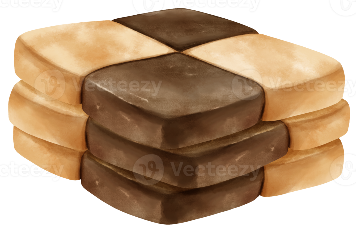 Watercolor cookies illustration png