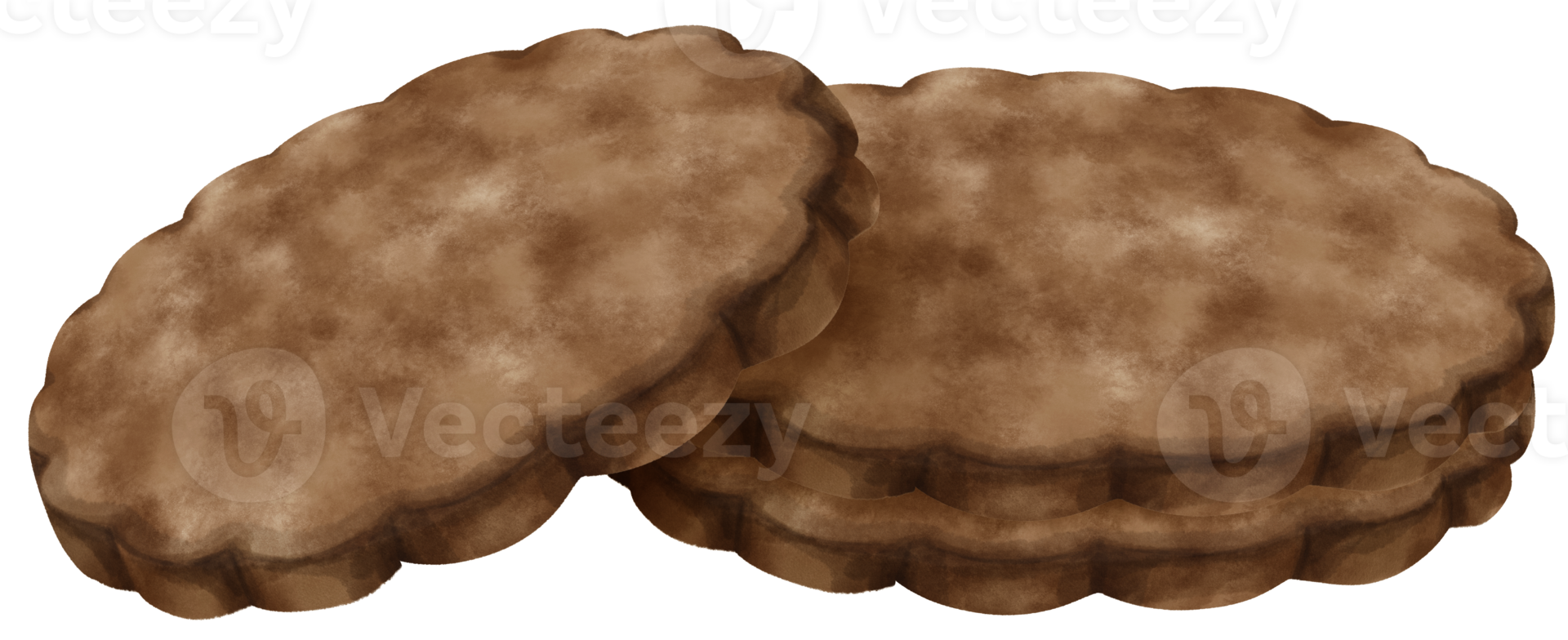 Watercolor cookies illustration png