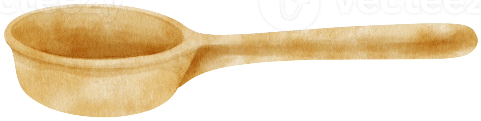 träscoop akvarell illustration png