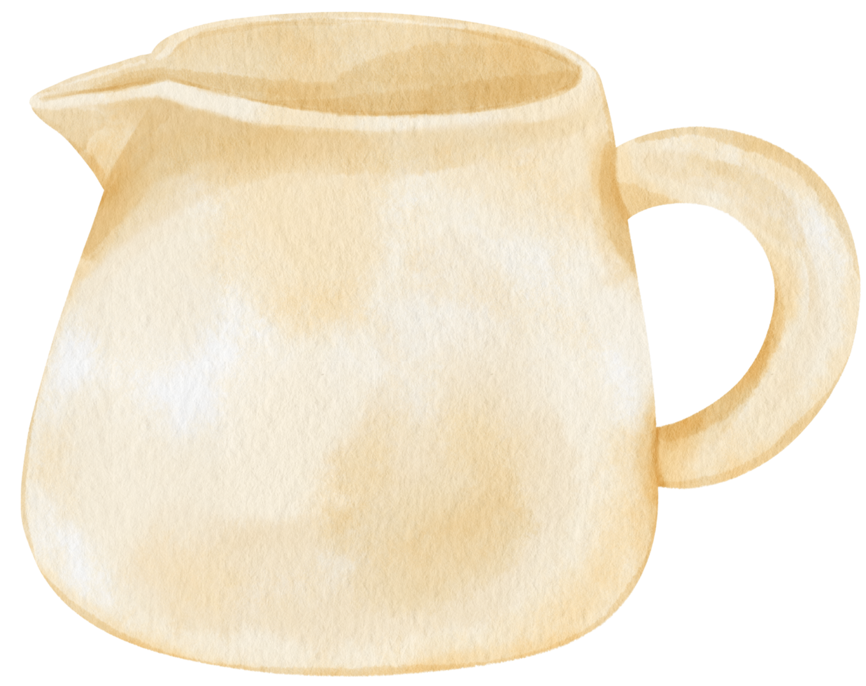 jarra con ilustración acuarela de té png