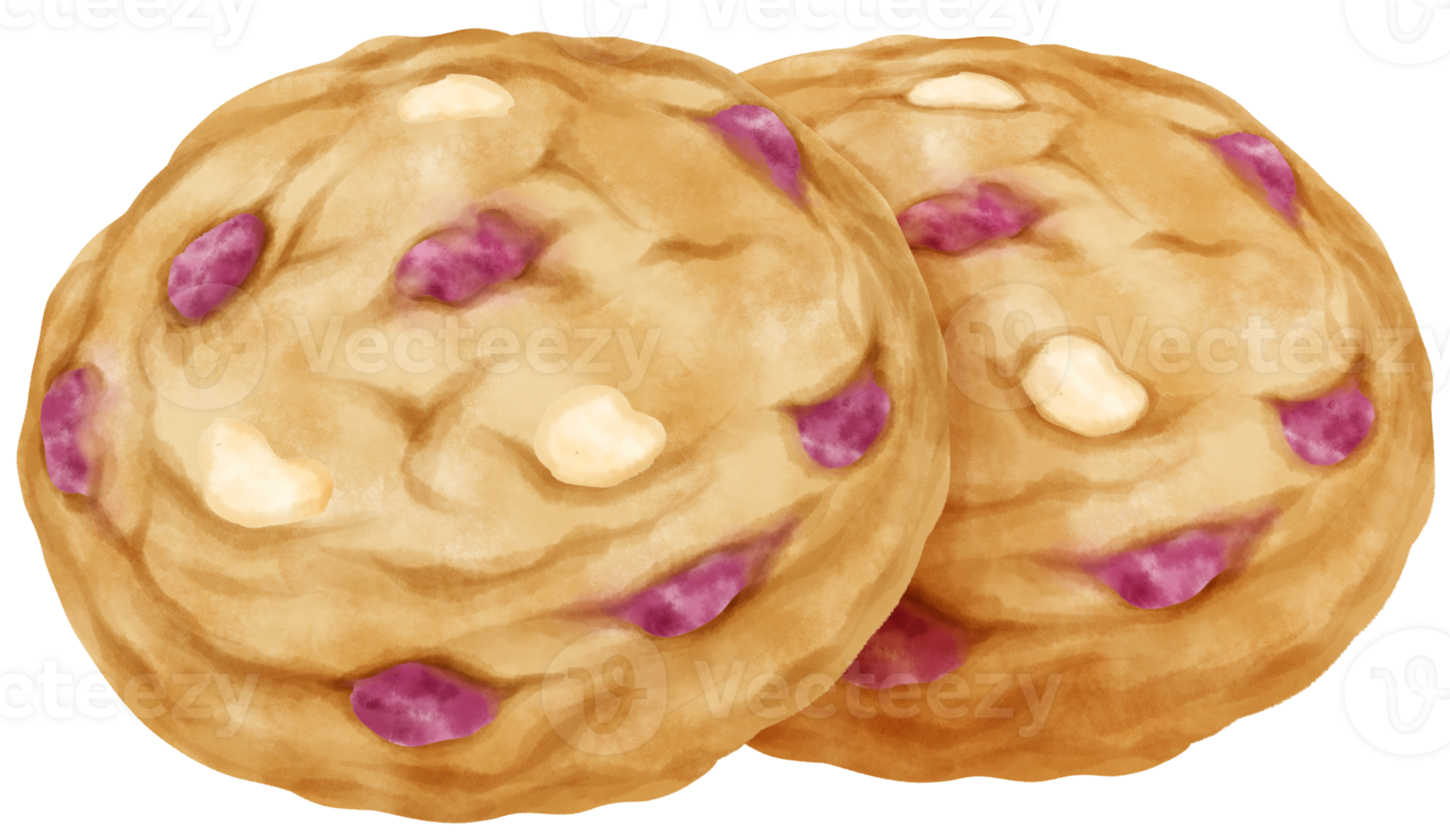 Watercolor cookies illustration png