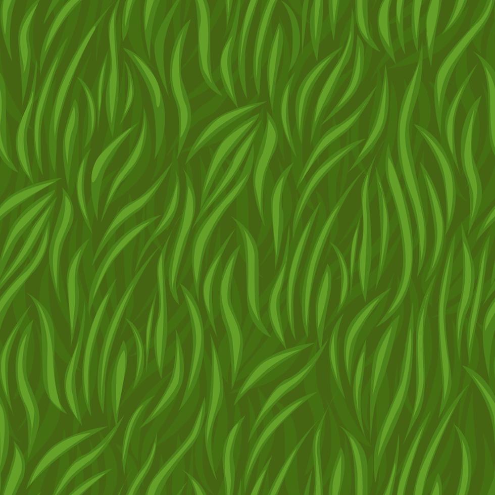 patrón sin costuras de hierba, ondas de hierba verde de textura para el juego de interfaz de usuario de papel tapiz. vector