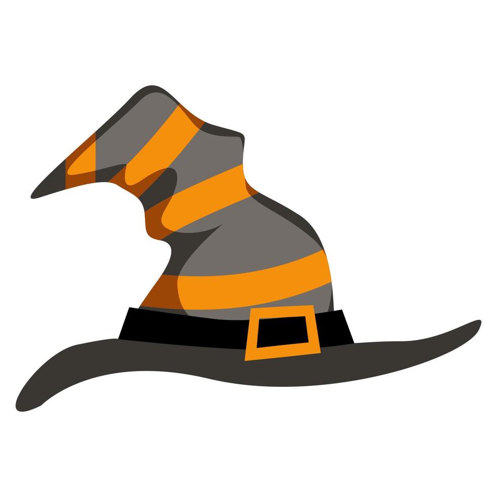 Cartoon Halloween hat. Halloween symbol. vector