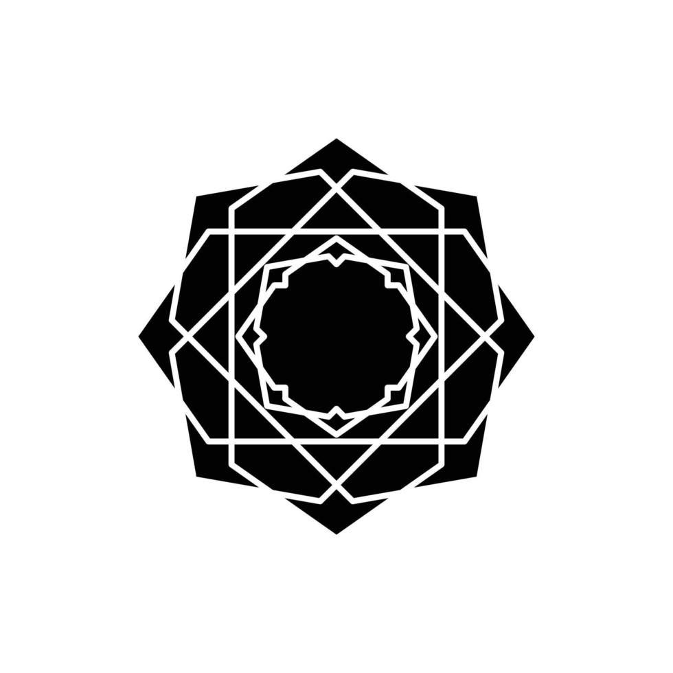 Square Pattern Abstract Geometric Design Elements. glyph style design. simple design editable vector
