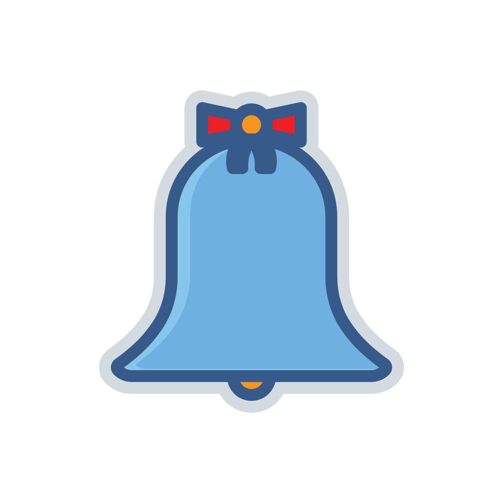 Bell icon with ribbon. Icon related to wedding. colored icon style. suitable for sticker. Simple design editable vector