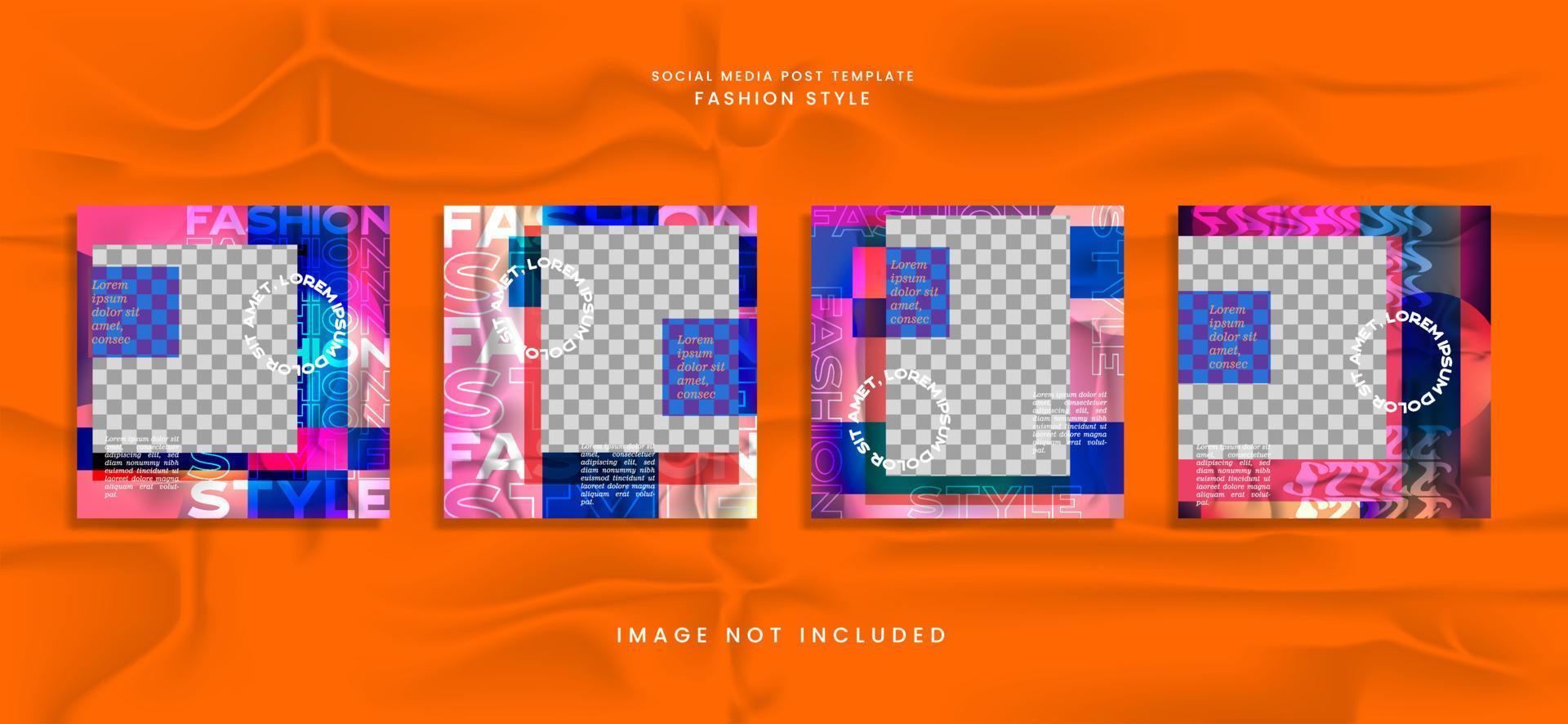 Social media template with anti design style for fashion style, fashion sale, etc vector
