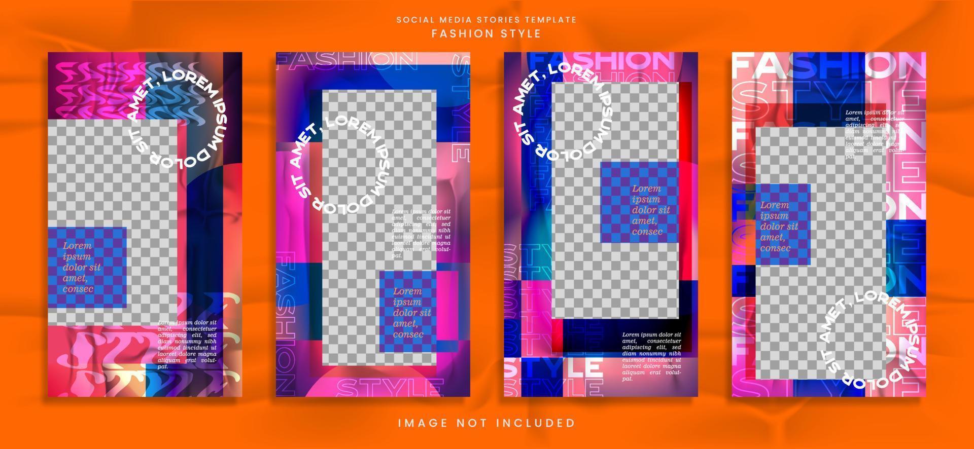 Social media template with anti design style for fashion style, fashion sale, etc vector