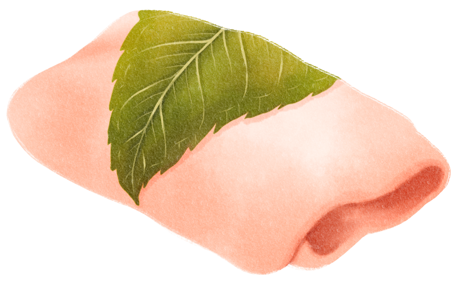 Sakura mochi watercolor illustration png