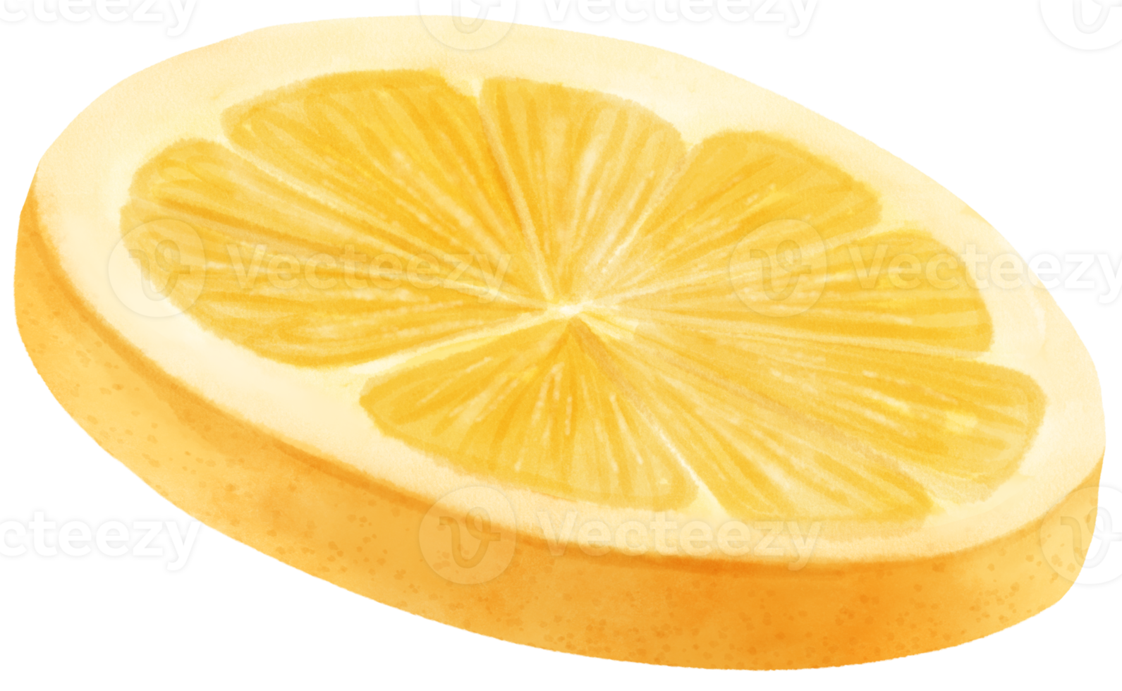 fetta di frutta al limone dell'acquerello png