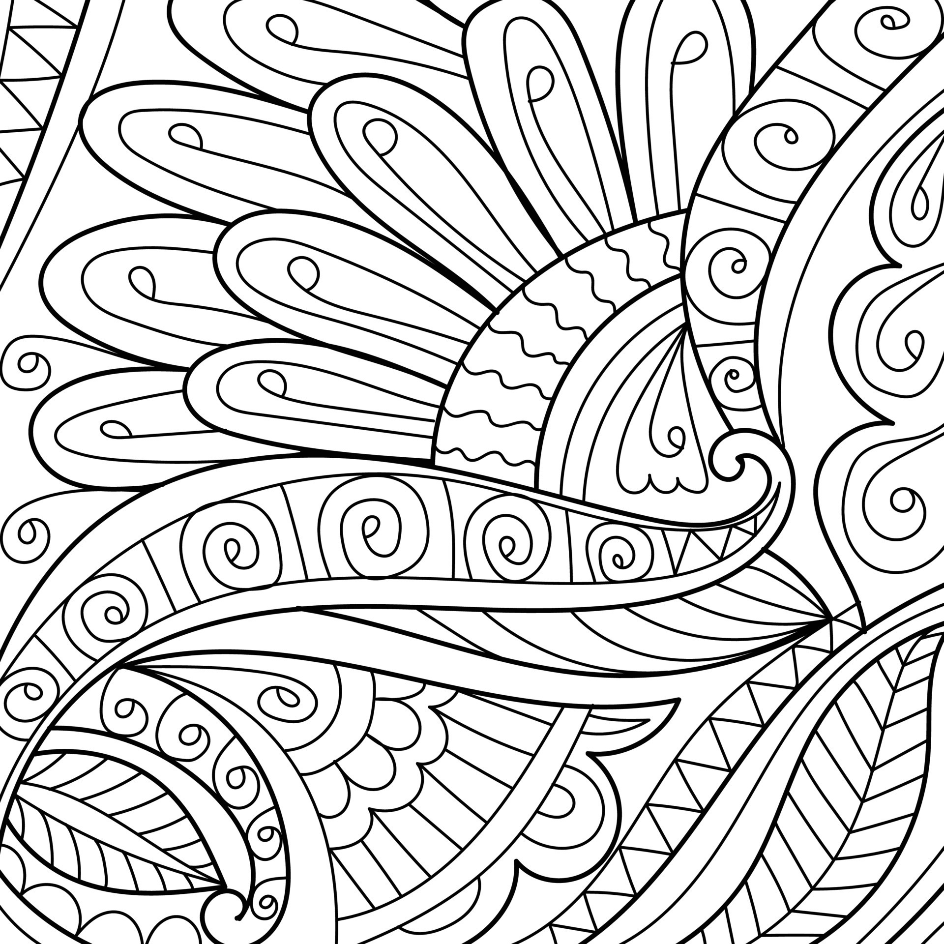 Decorative henna design coloring book page illustration 9661189 Vector ...