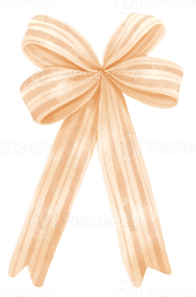 illustrazioni di fiocco di nastro regalo beige stili acquerelli dipinti a mano png