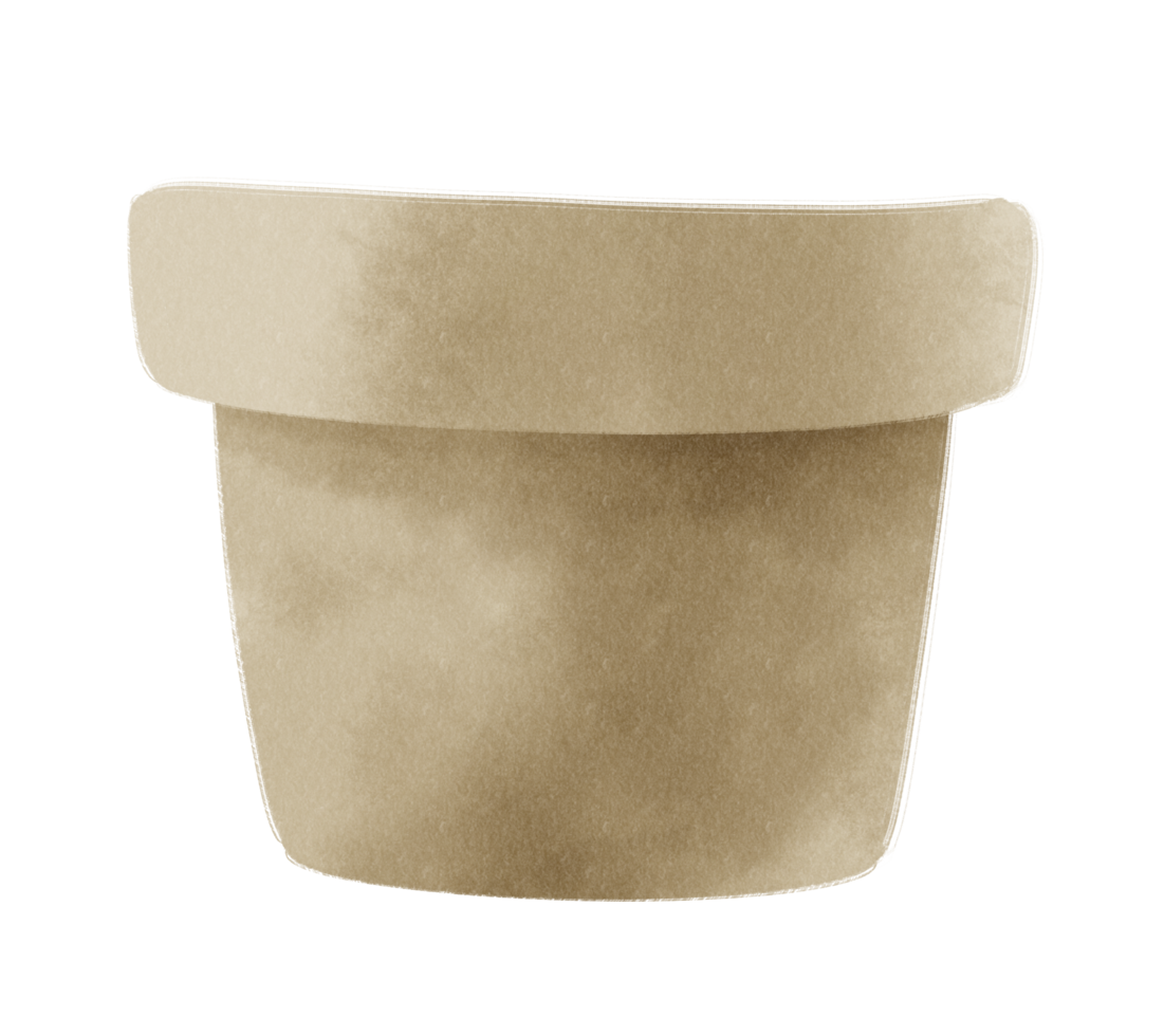 Flower Pot in Watercolor png