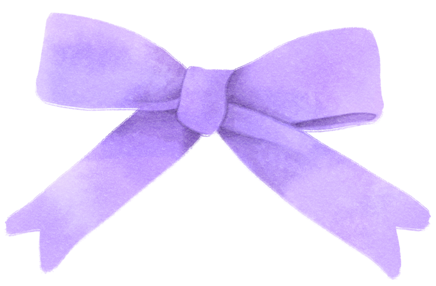 Purple gift ribbon bow illustrations hand painted watercolor styles png