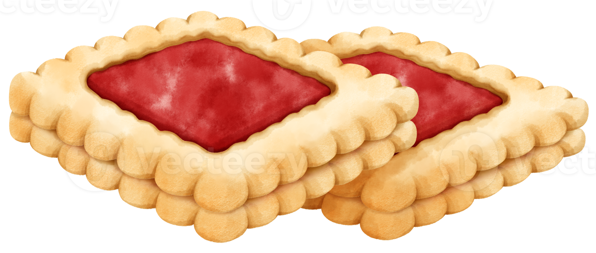 Watercolor cookies illustration png