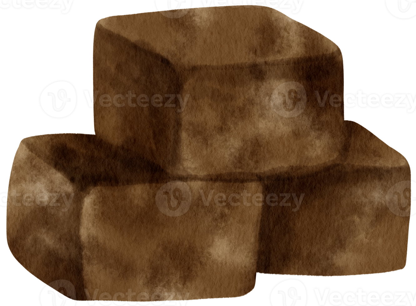 cubetti di cioccolato ad acquerello png