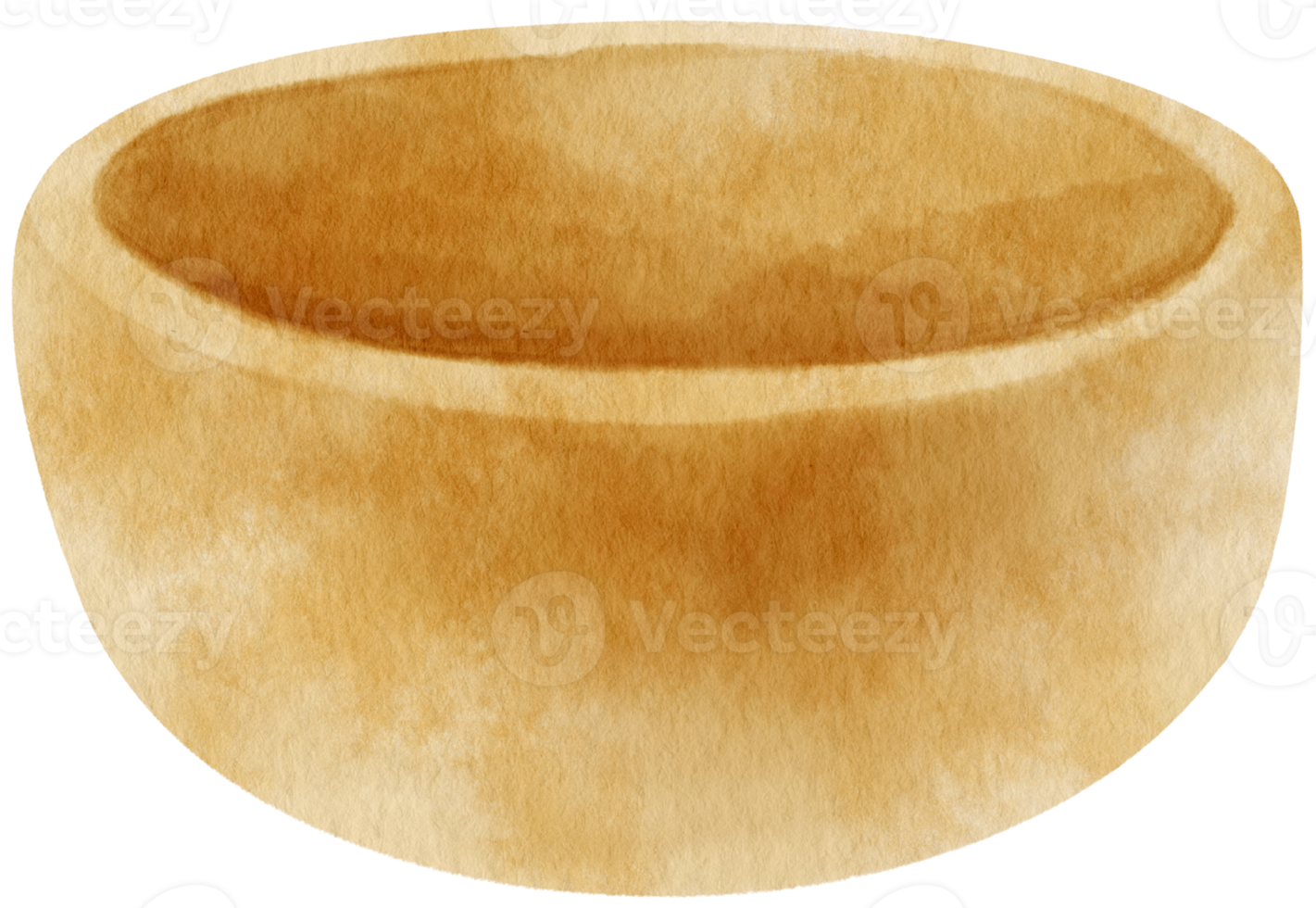 Wooden Bowl Watercolor illustration png