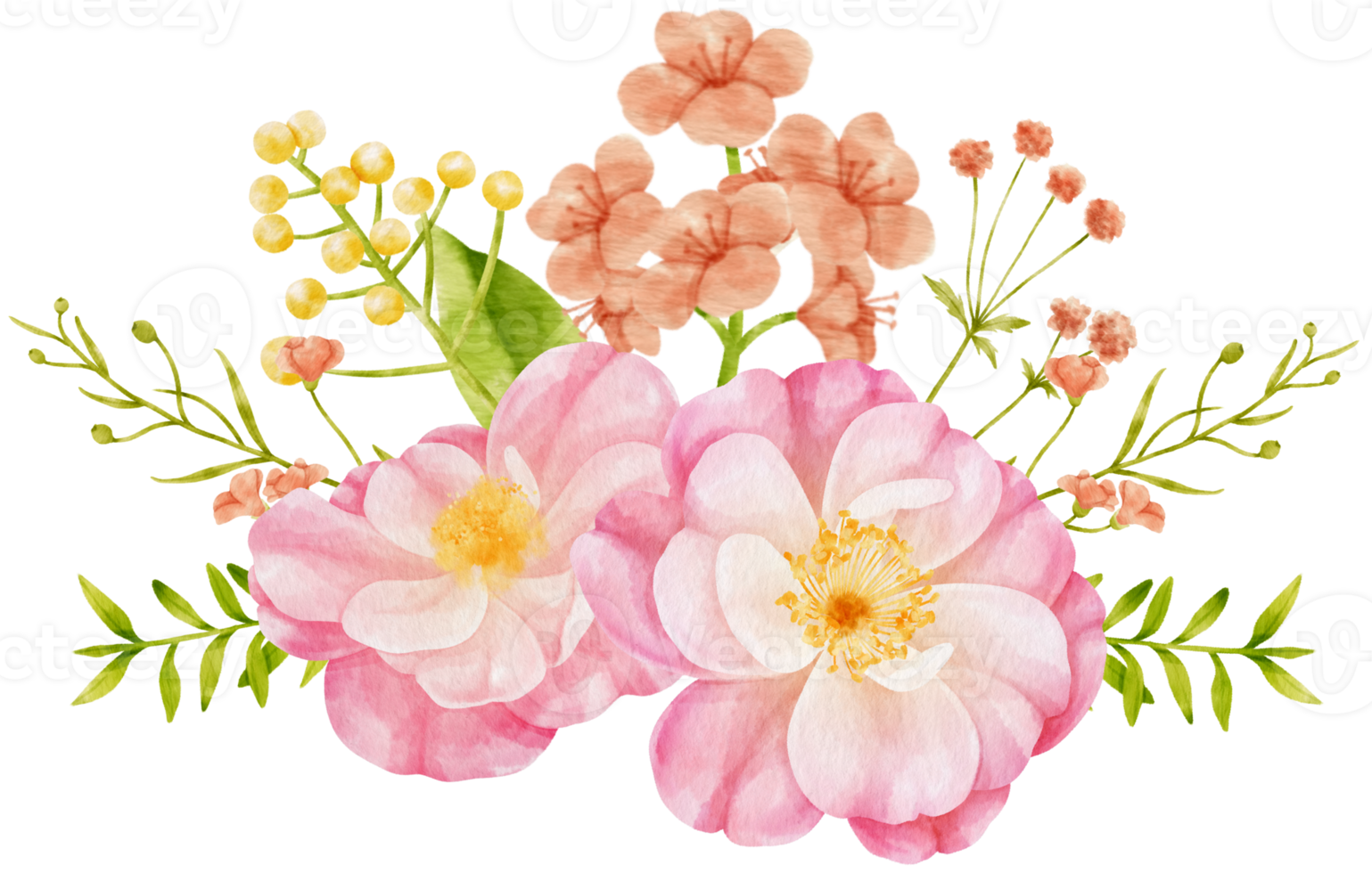 Blumenstrauß Aquarell für die Hochzeit png