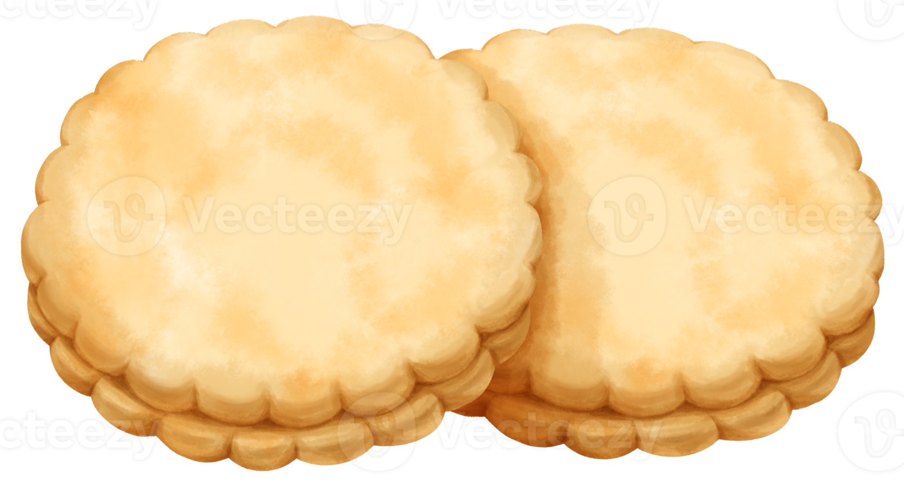 Watercolor cookies illustration png