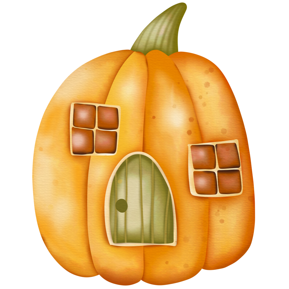 pumpa hus akvarell png