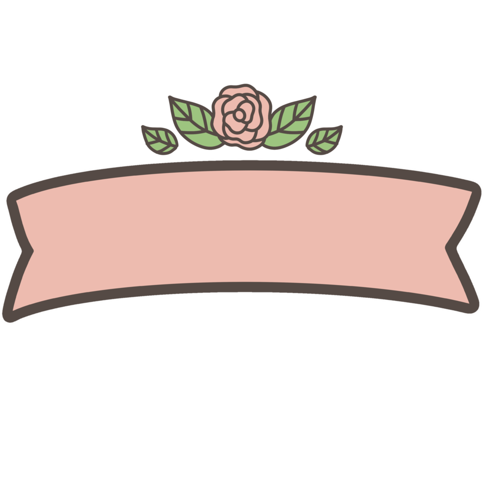 Ribbon banner decorations png