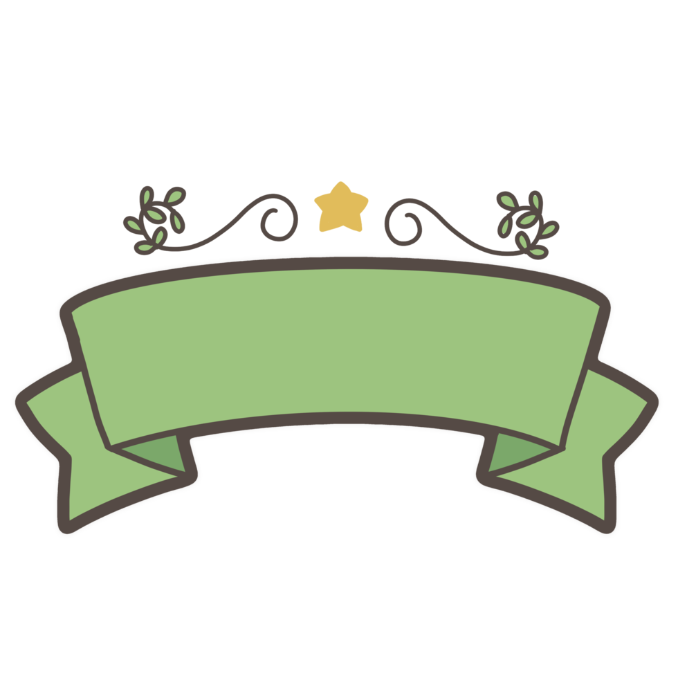 Ribbon banner decorations png