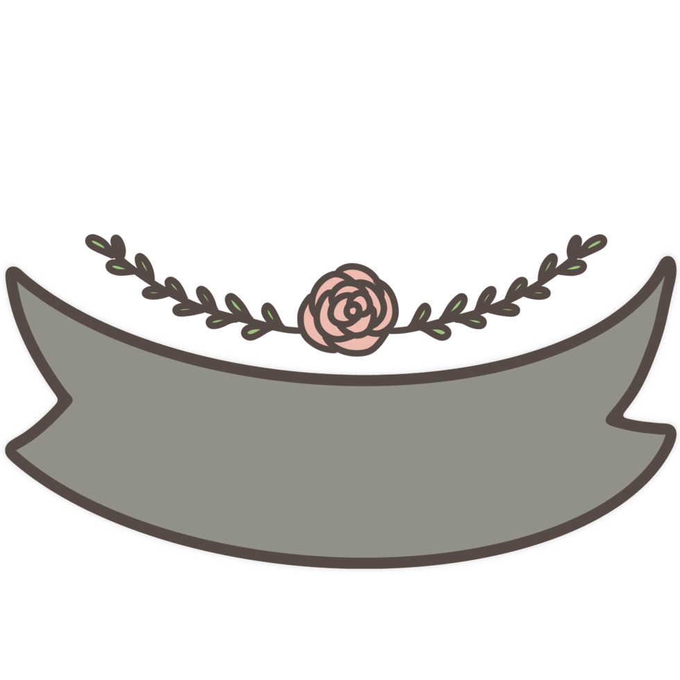 Ribbon banner decorations png