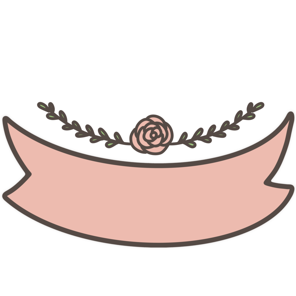 Ribbon banner decorations png