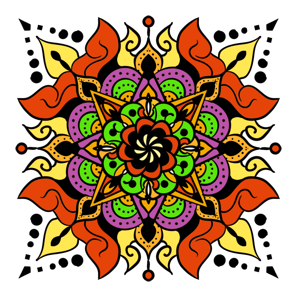 Mandalas geometric pattern, Warm Mandala,Rainbow Flower of Life with Lotus, Flower of Life in Lotus png