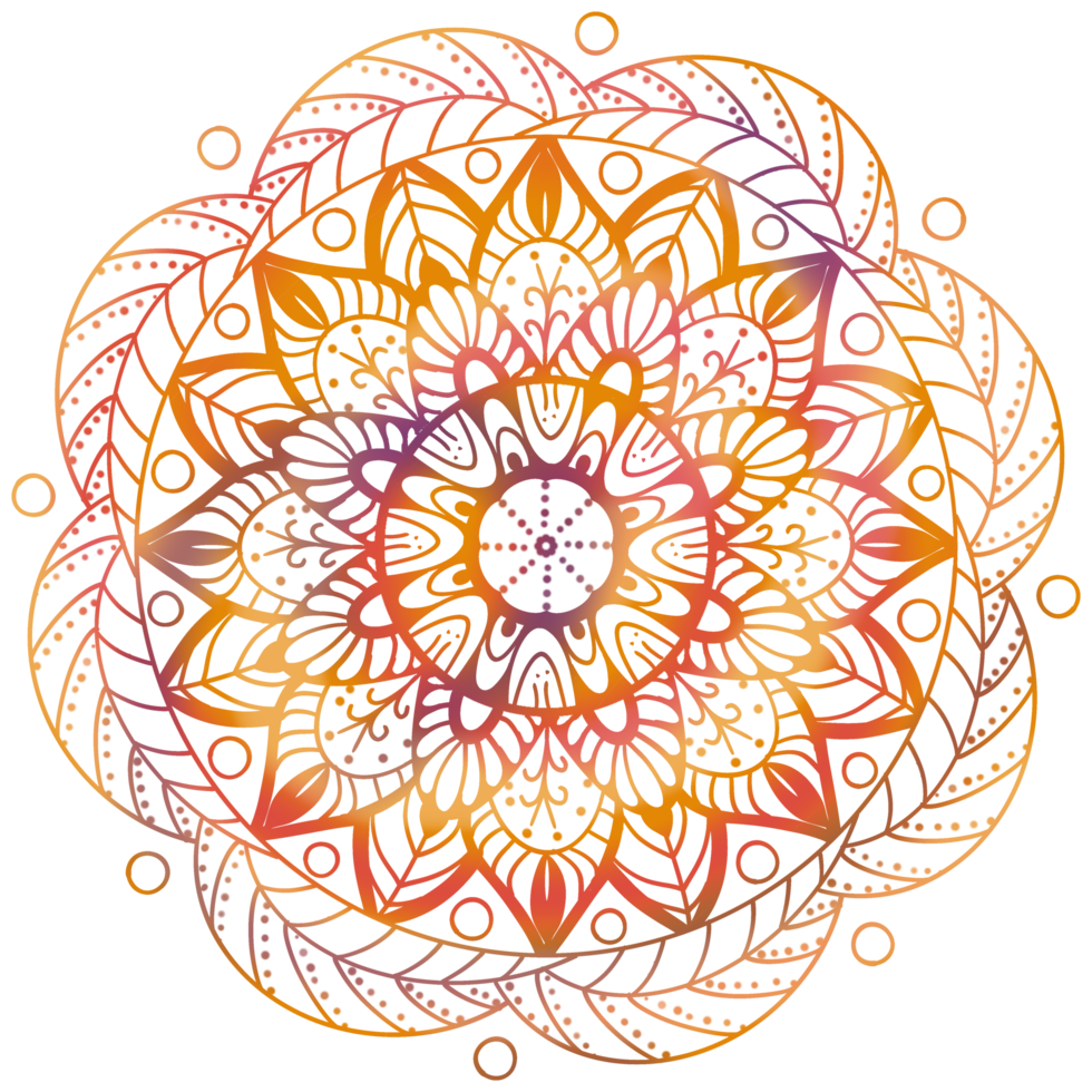 motif géométrique de mandalas, mandala chaud, fleur de vie arc-en-ciel avec lotus, fleur de vie en lotus png