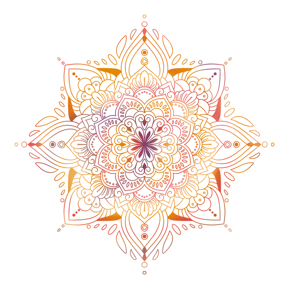 mandala's geometrisch patroon, warme mandala, regenboogbloem van het leven met lotus, bloem van het leven in lotus png