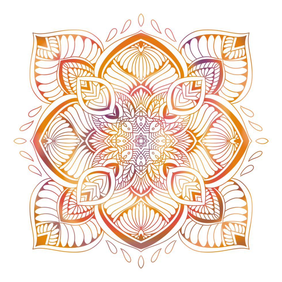 mandala's geometrisch patroon, warme mandala, regenboogbloem van het leven met lotus, bloem van het leven in lotus png