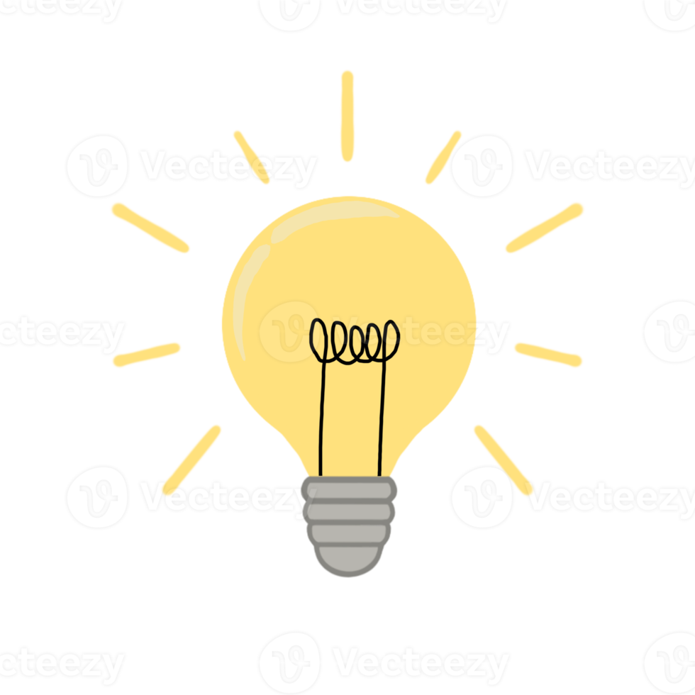 yellow light bulb png