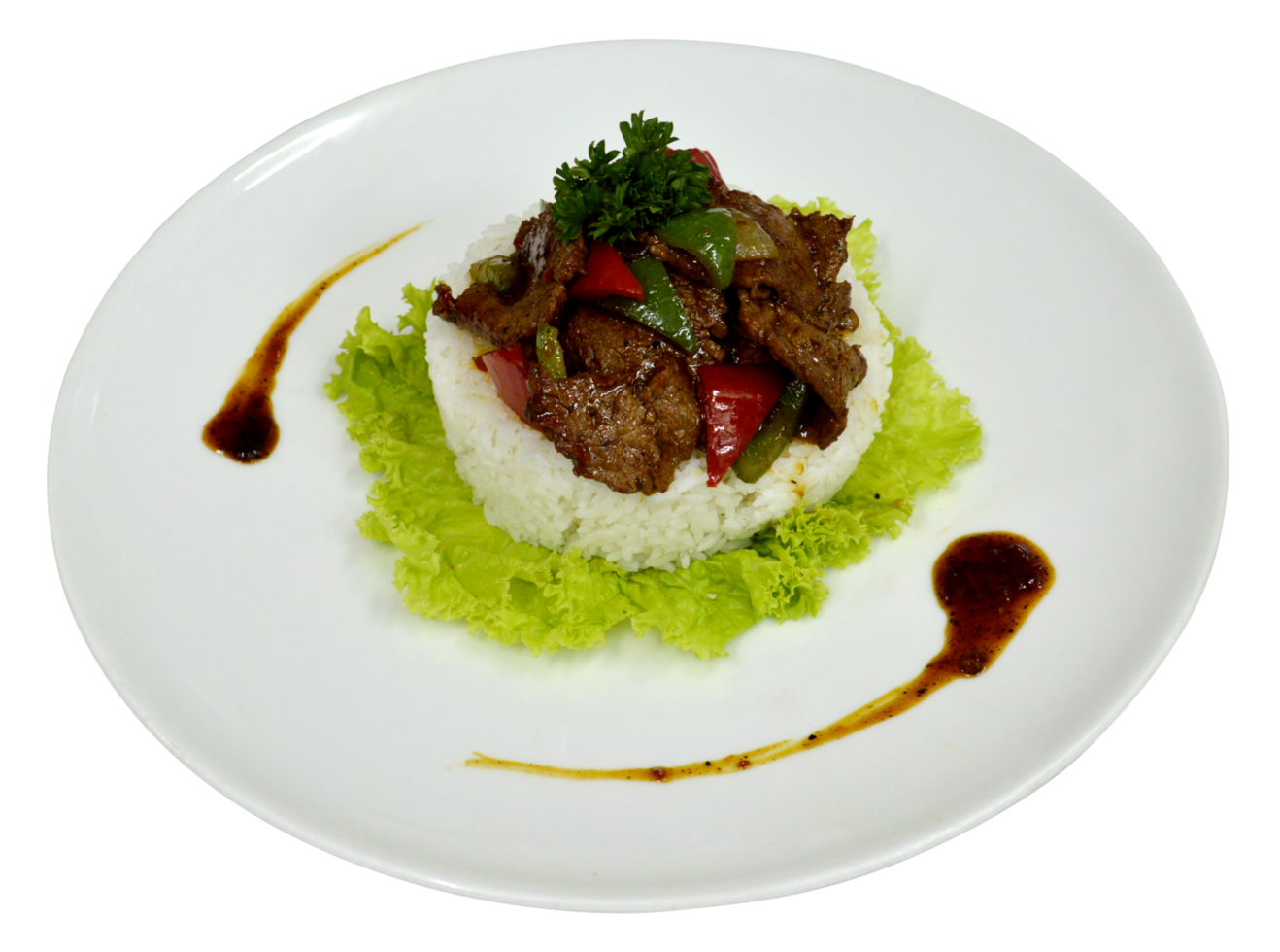 beef teriyaki with rice png