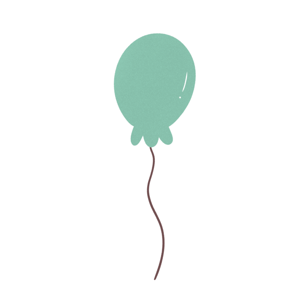 ballon vert mignon png