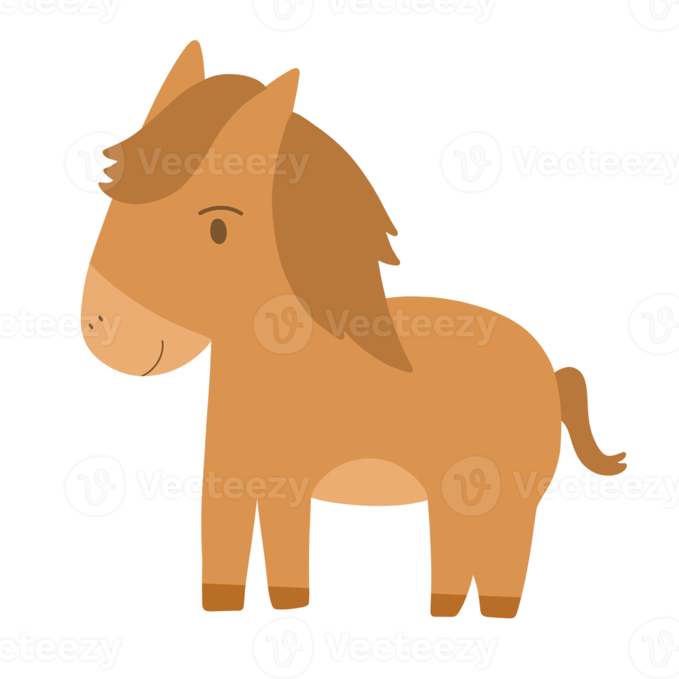 horse cute character png