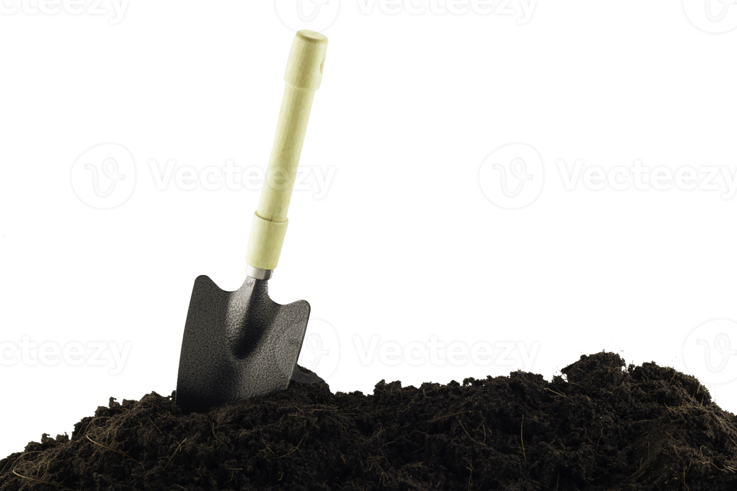 shovel and soil isolated on white background png