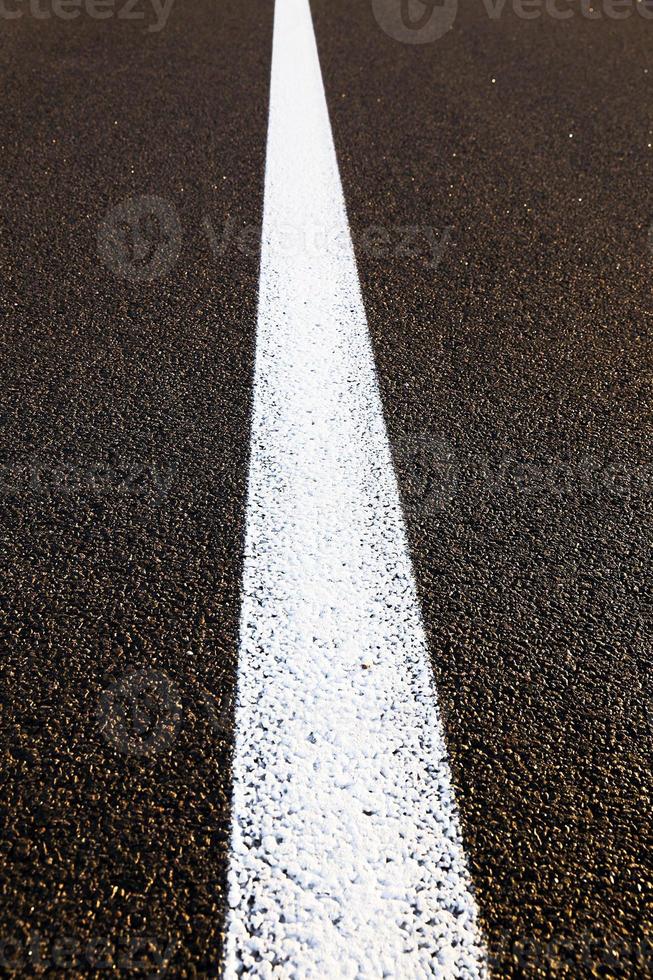 road markings   on  asphalt photo