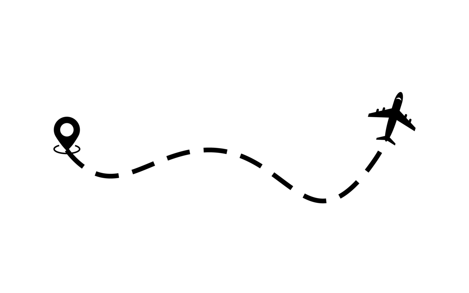 Flugzeugsymbol schwarz png transparent