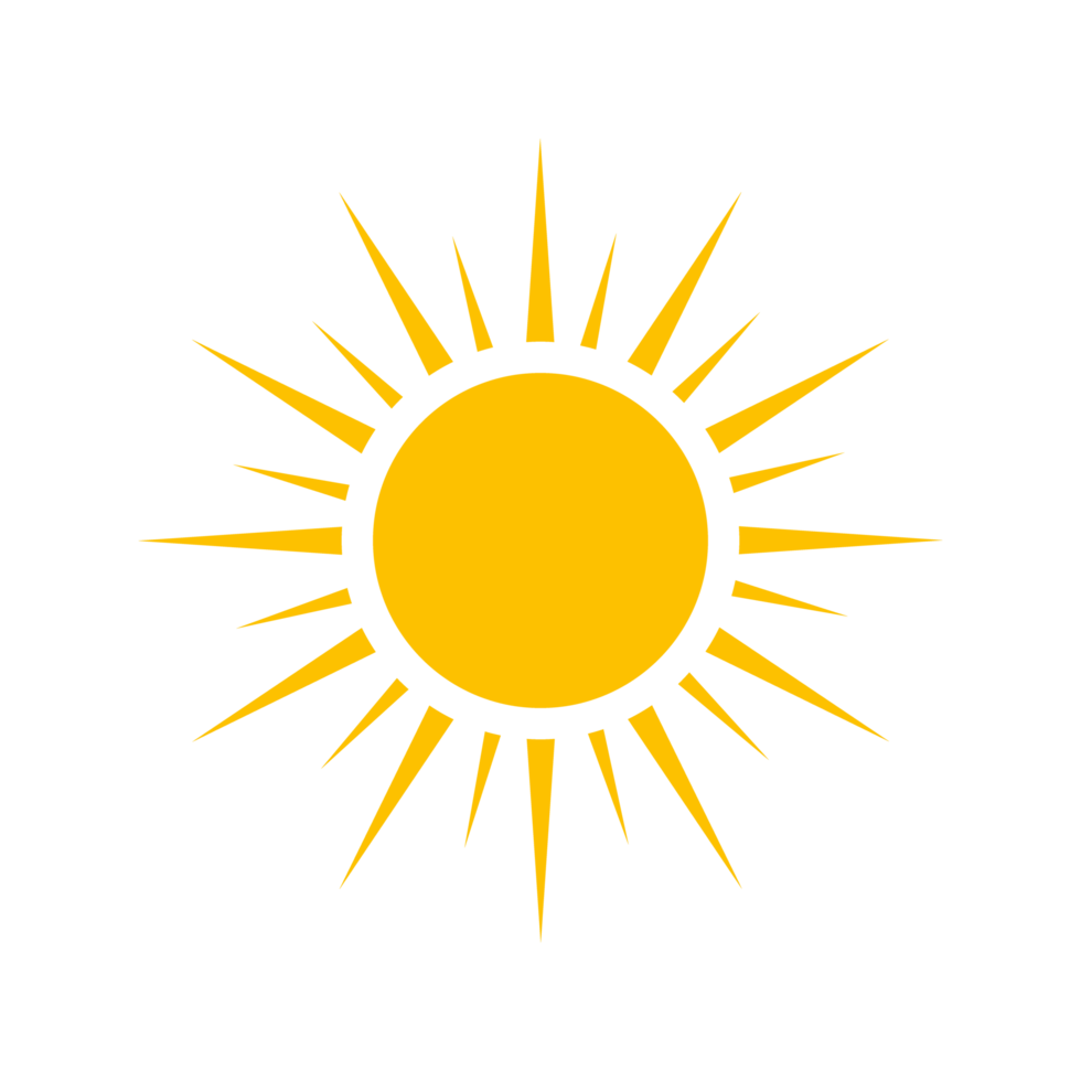 sol, ícone de raio de sol png transparente