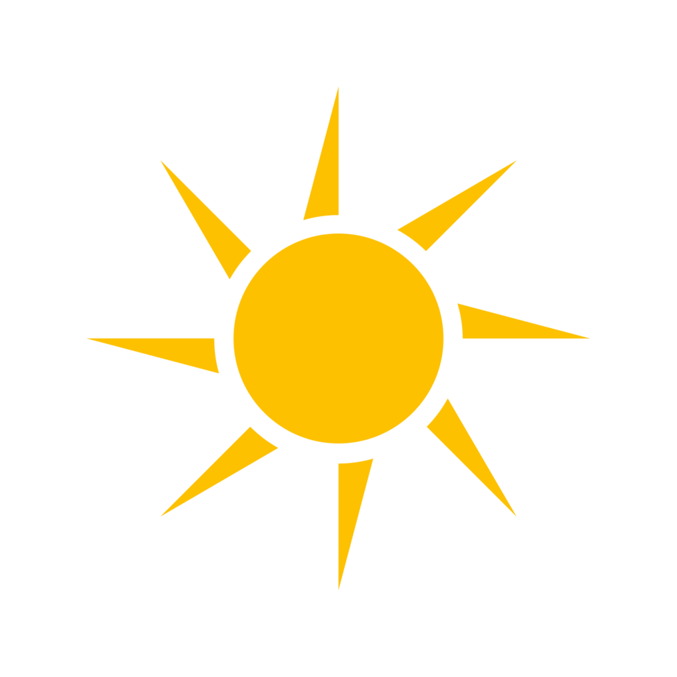 sol, ícone de raio de sol png transparente