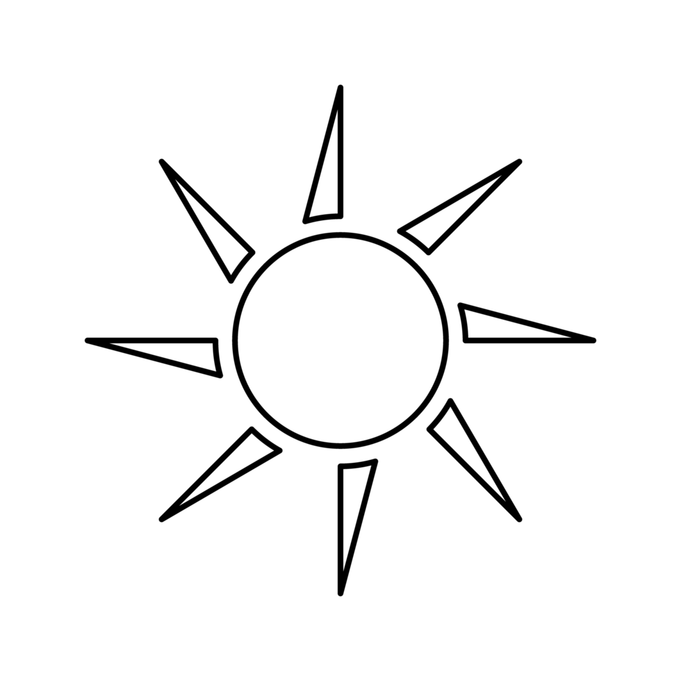 sun, sun ray icon png transparent
