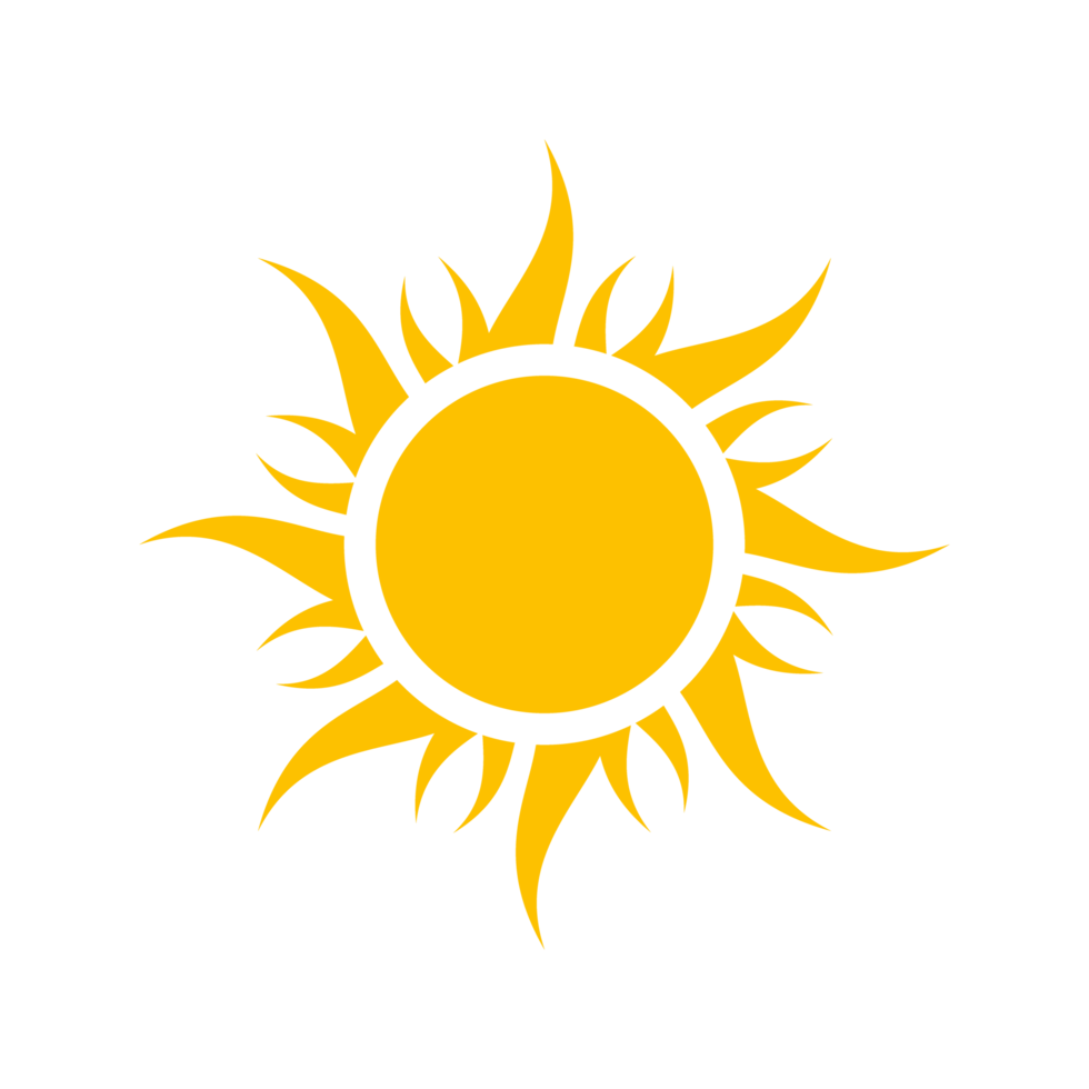 sol, ícone de raio de sol png transparente