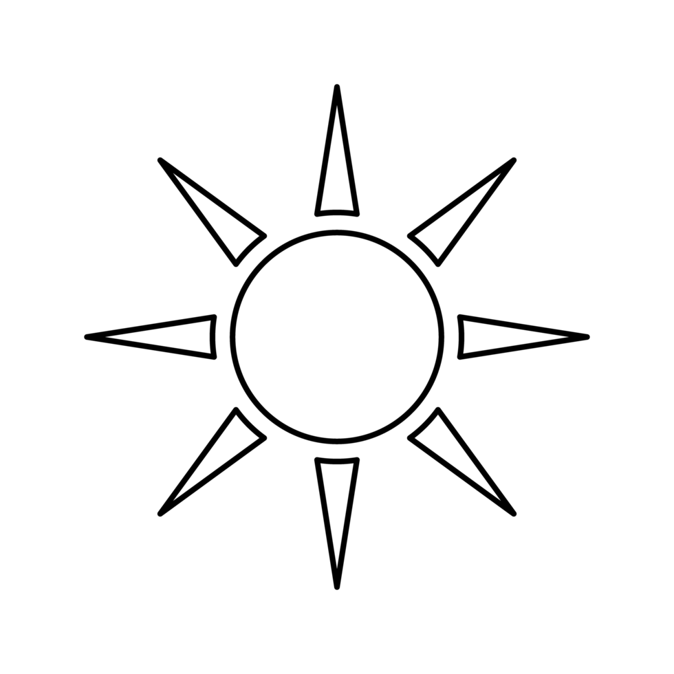 sun, sun ray icon png transparent